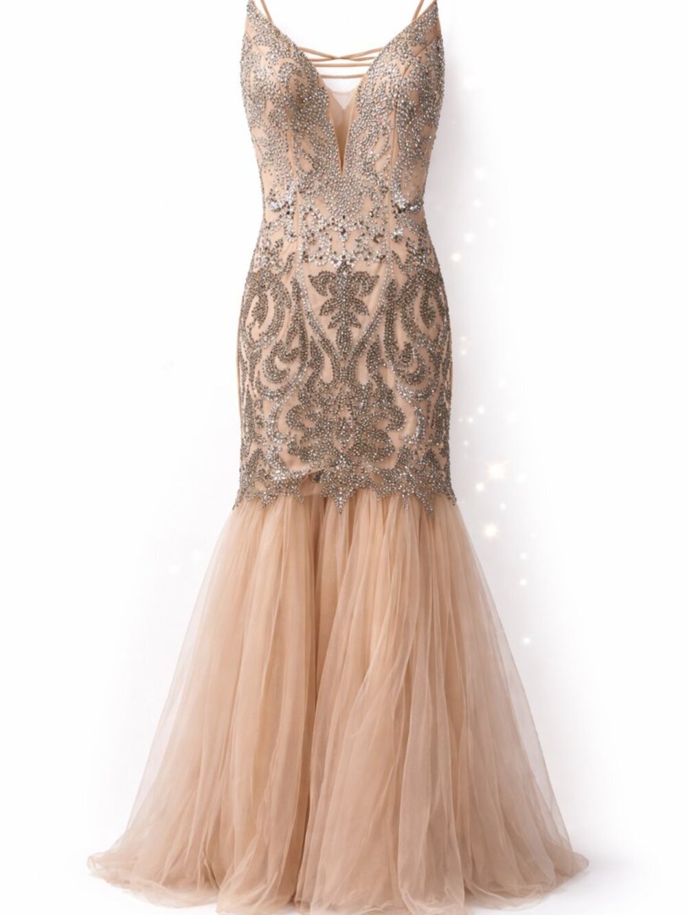 Camille La Vie Beaded Evening Gown – Size 0